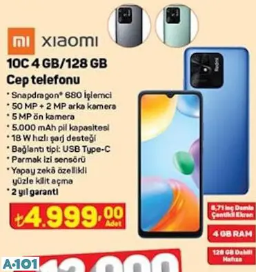 XİAOMİ 10C 128 GB CEP TELEFONU